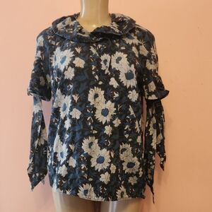 Tish Cox Navy Floral Women's Blouse